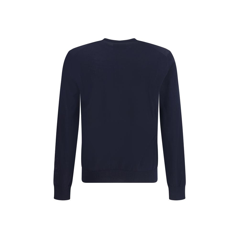 Giorgio Armani Blue Fleece Wool Sweatshirt