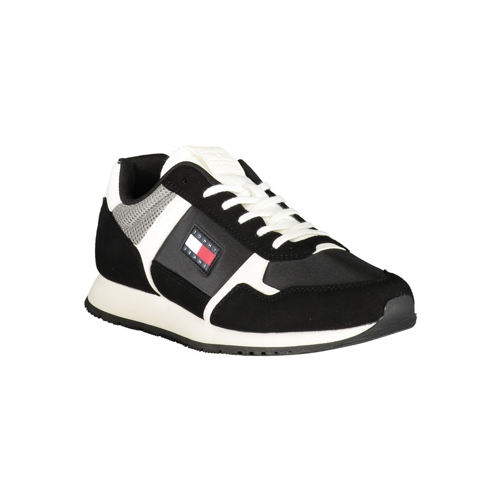 Tommy Hilfiger Black Polyurethane Men Sneaker