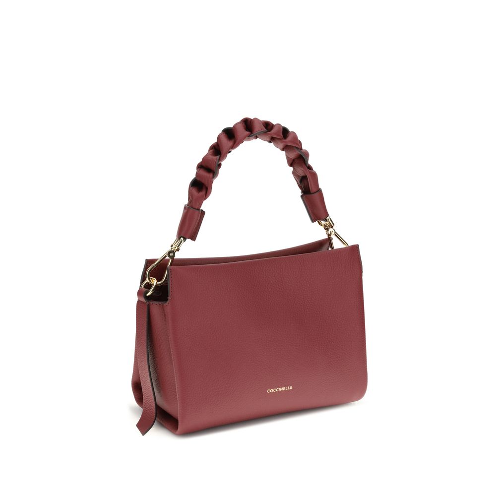 Coccinelle Bordeaux Calf Leather Bos Taurus Handbag