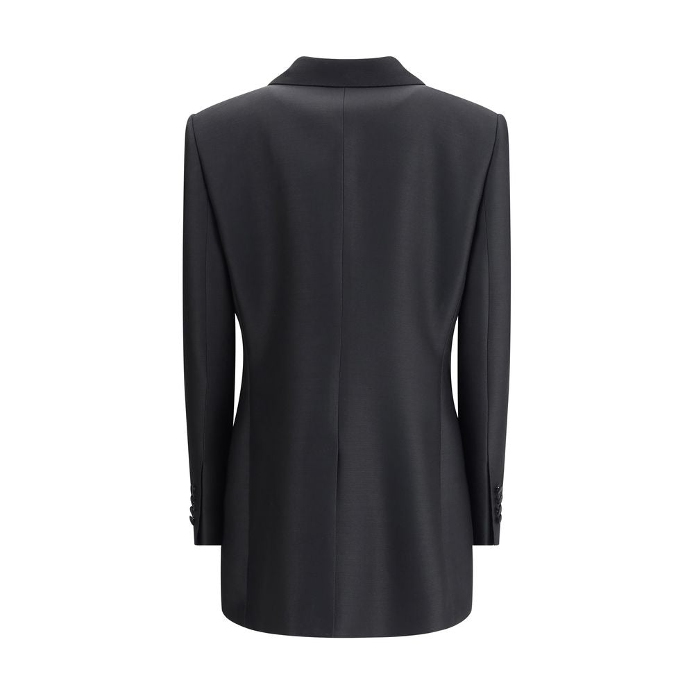 Dolce & Gabbana Black Fleece Wool Blazer