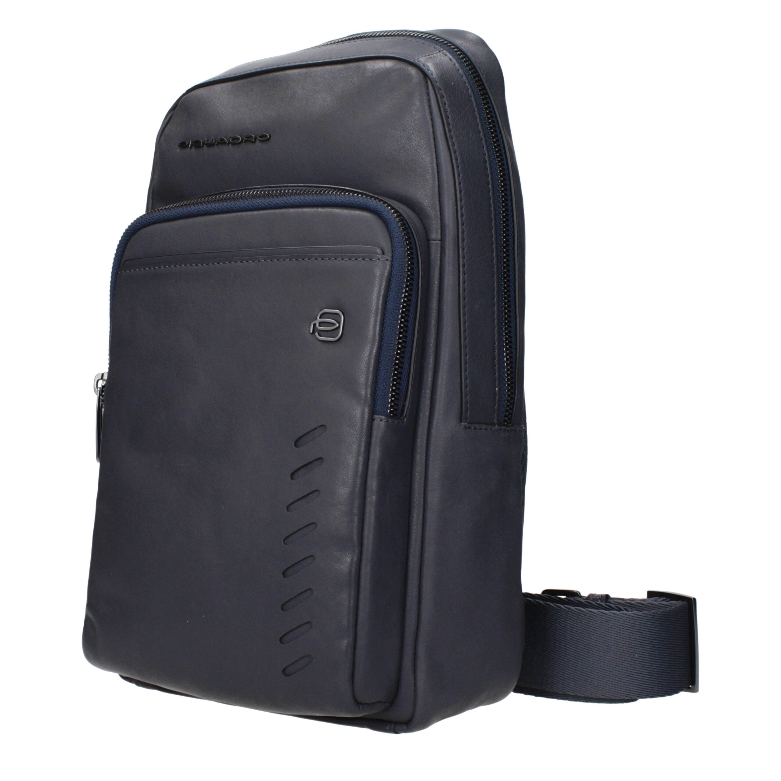 Piquadro Blue Leather Crossbody Bag