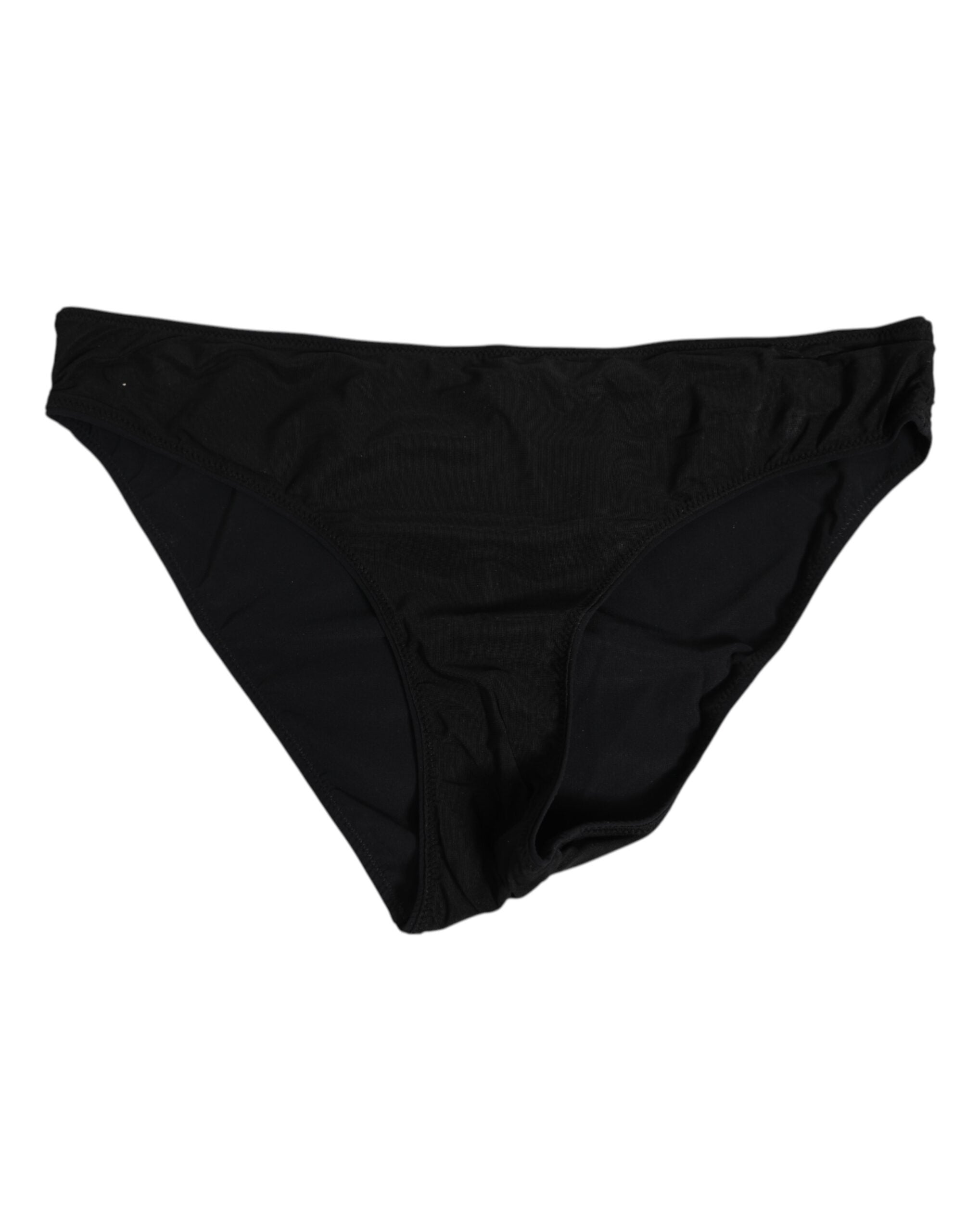 Dolce & Gabbana Black Nylon Stretch Slip Brief Women Underwear