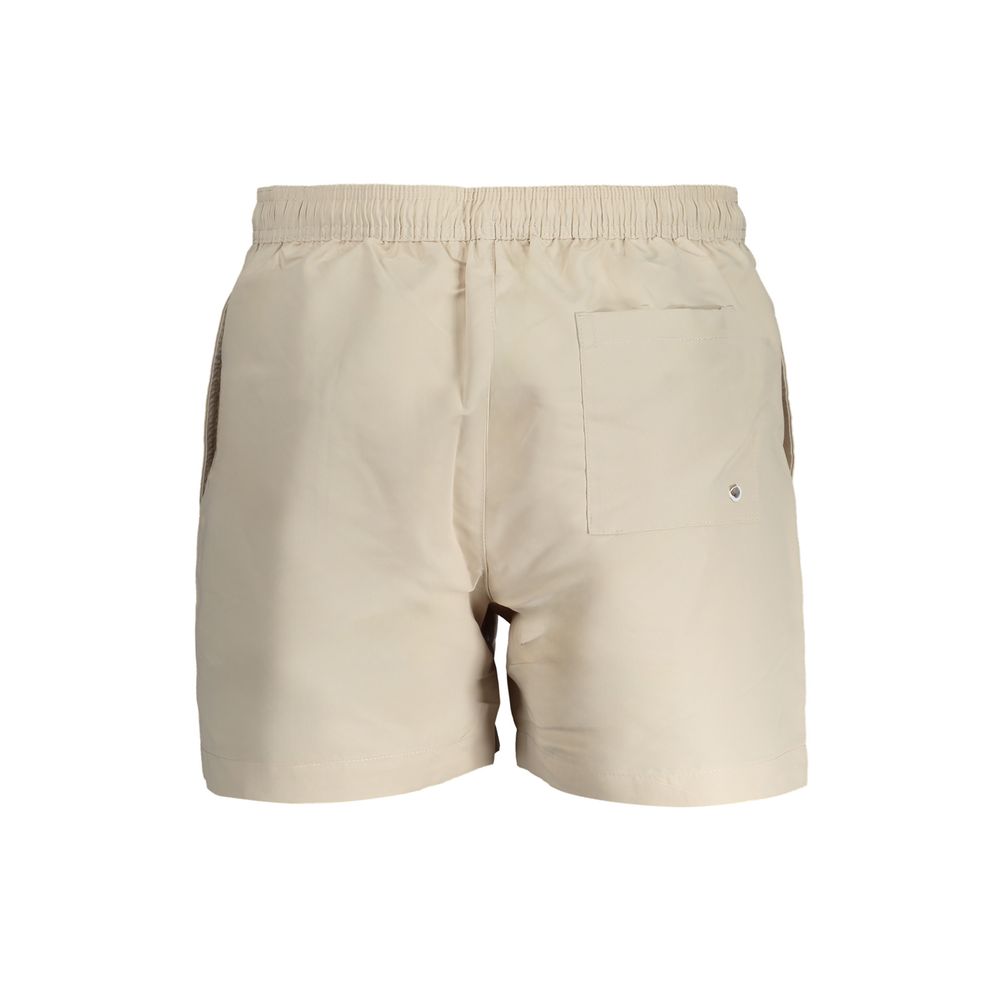 Calvin Klein Beige Polyester Men's Swim Trunk