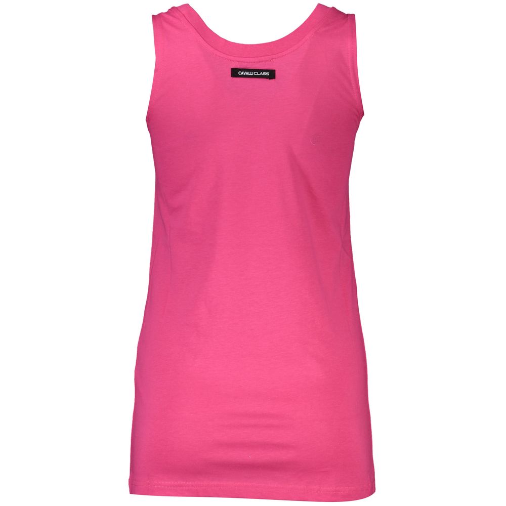 Cavalli Class Rosa Cotton Female Tank Top