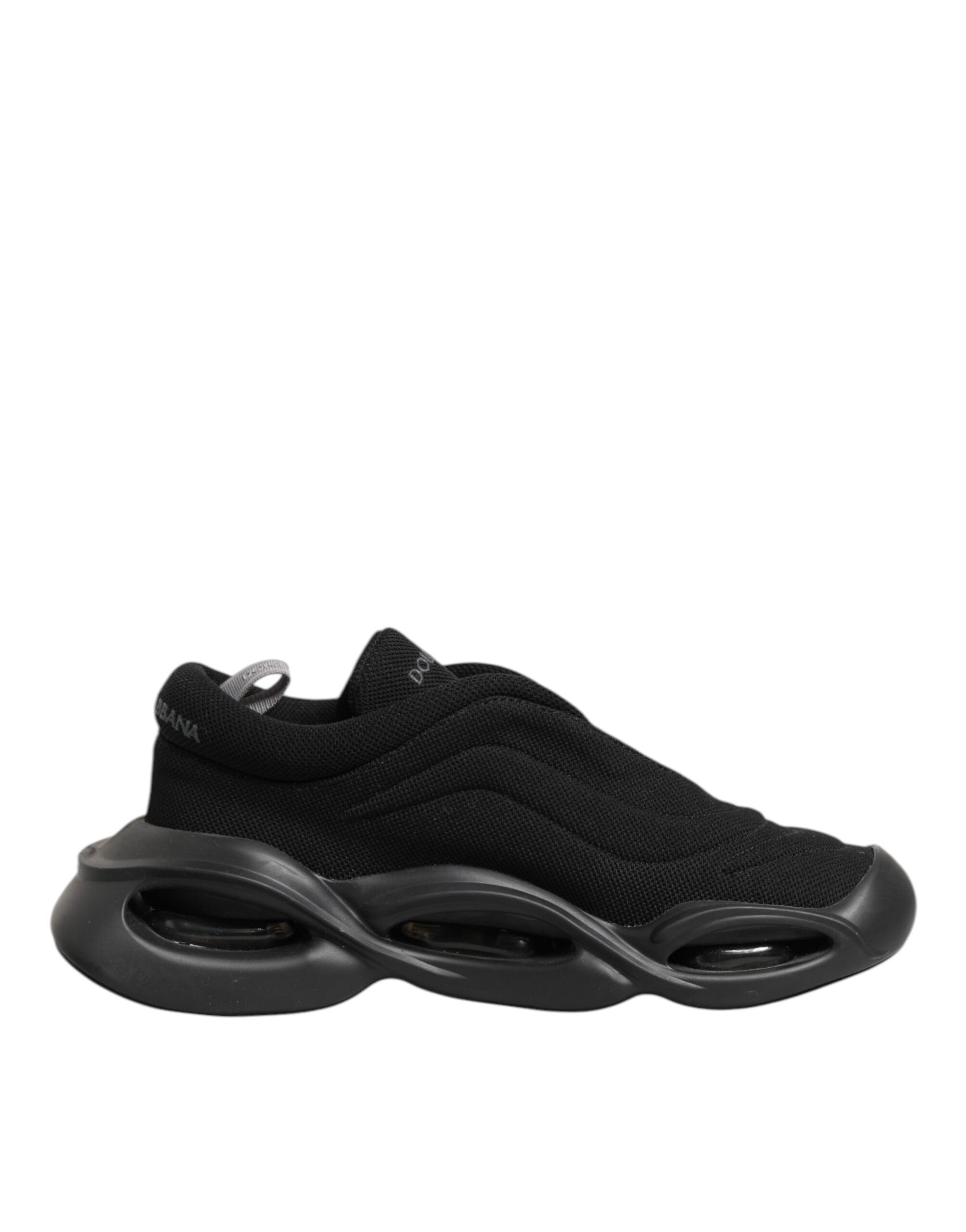 Dolce & Gabbana Black Lace Up Wave Low Top Men Sneaker Shoes