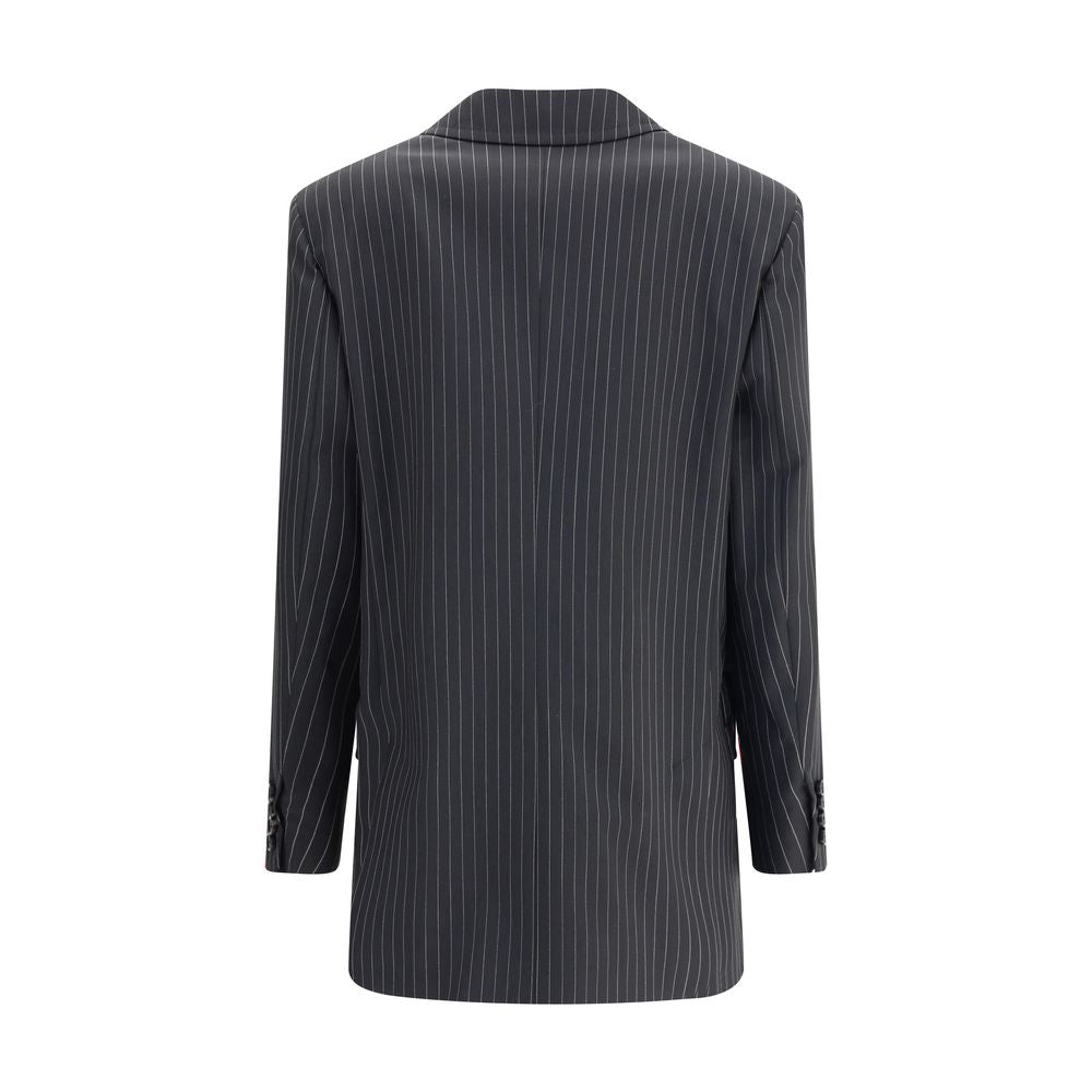 Max Mara Black Fleece Wool Blazer