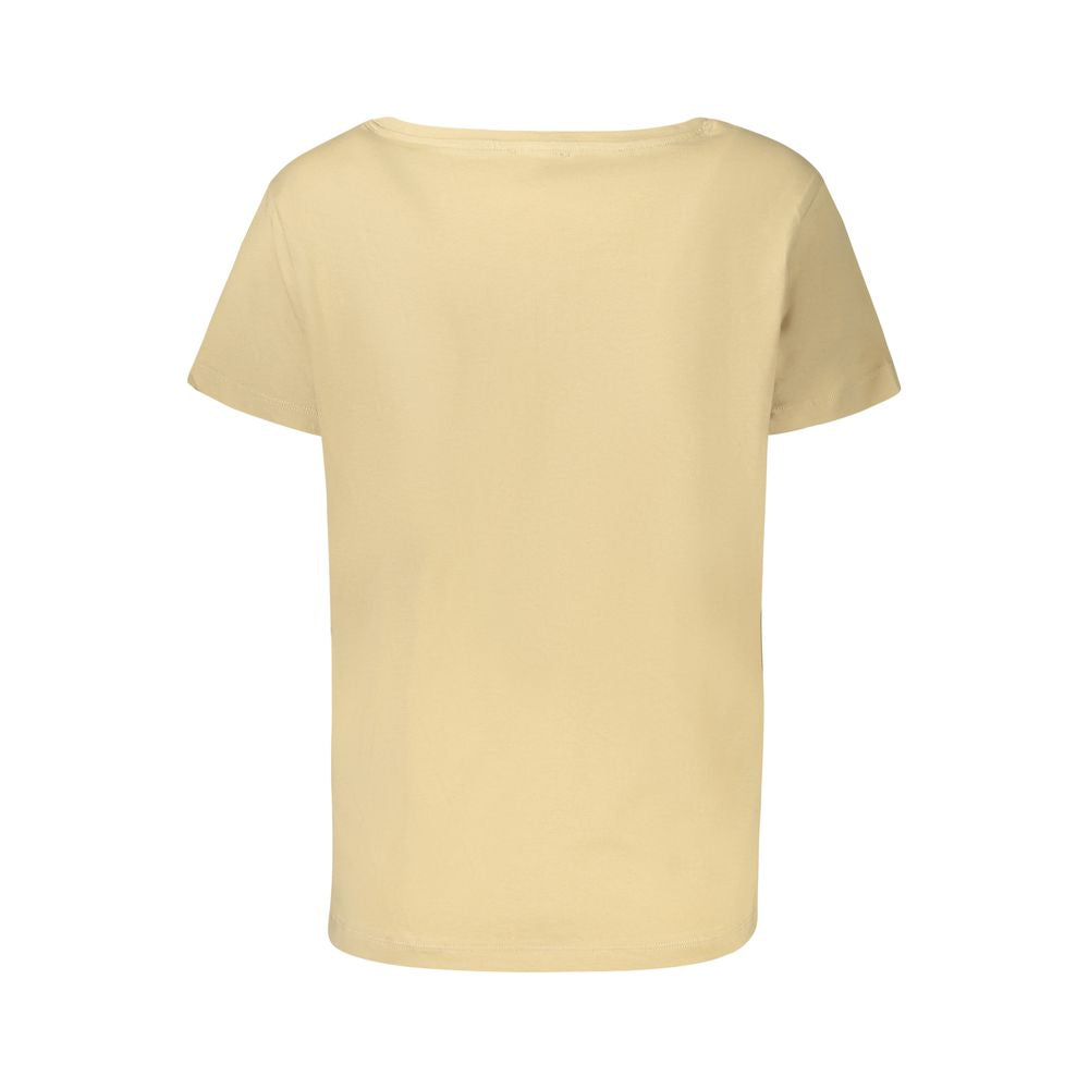 Freddy Beige Cotton Women T-Shirt