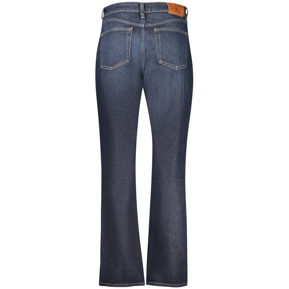 Calvin Klein Blue Cotton Women's High-Rise Jeans
