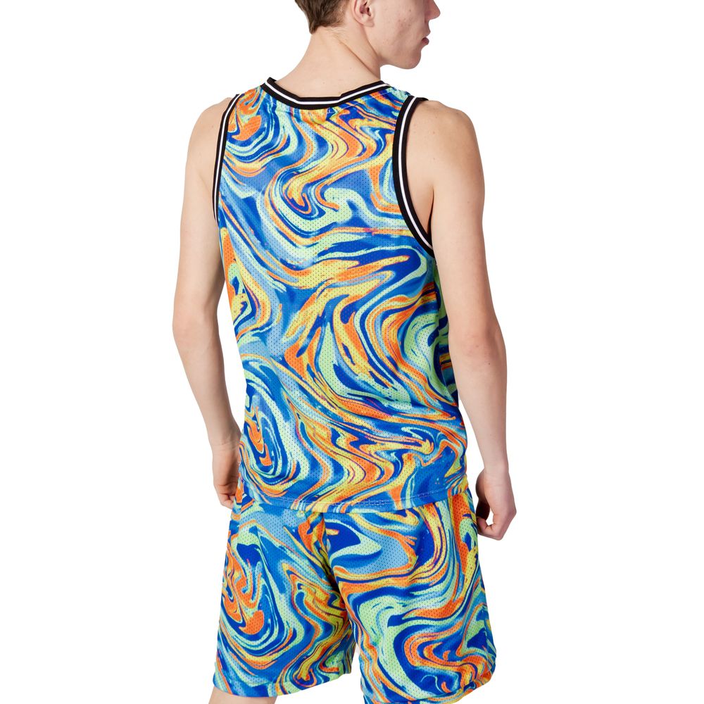 Triplosette 777 Blue Polyester Tank Tops