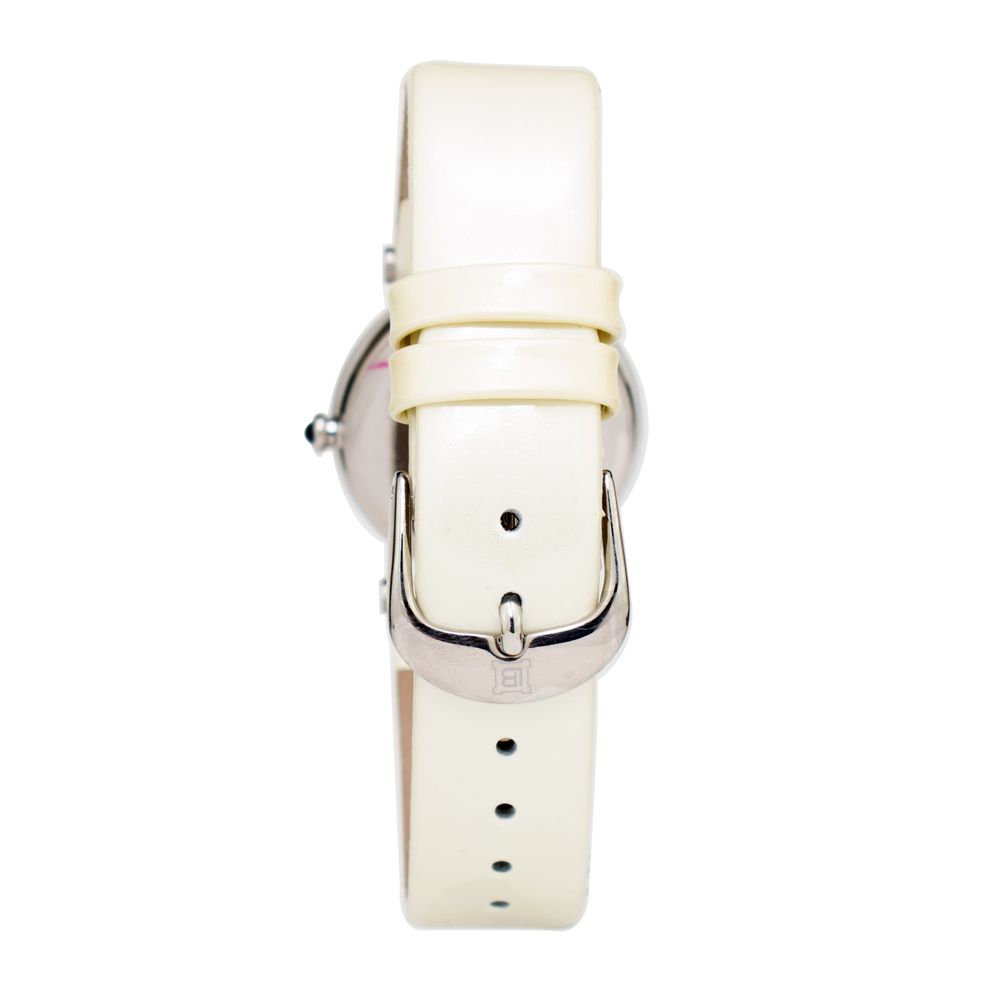 Laura Biagiotti Beige Leather Dress Watch