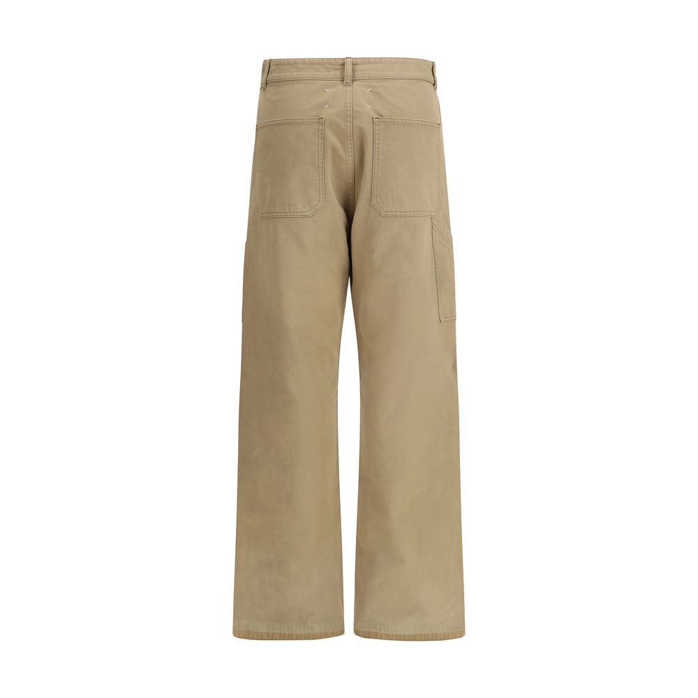 Margiela Beige Cotton Cargo Pants