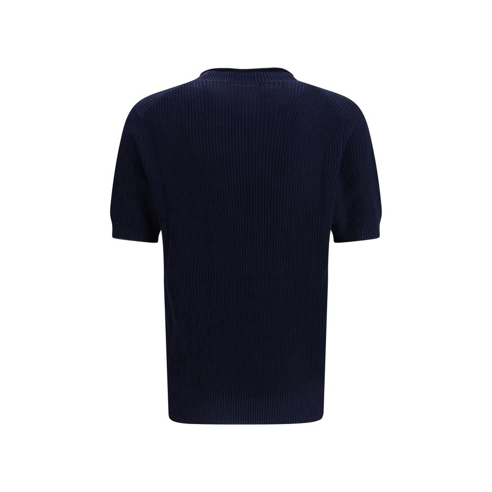 Brunello Cucinelli Blue Linen T-Shirt